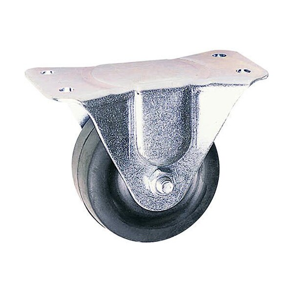 Global Industrial 3 Rubber Wheel, Light Duty Rigid Plate Caster, 150 Lb. Capacity 308508 - main